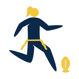 Flag Football Kicker - Female | Strike | 2 Colored | v1