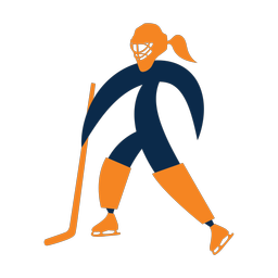Ice Hockey Goalie - Female | Motion | 2 Colored | v1