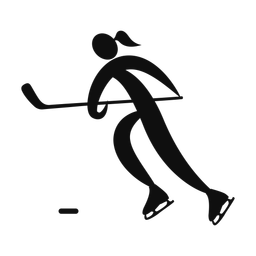 Ice Hockey Player - Female | Motion | Silhouette | v2