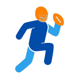 American Football Quarterback - Male | Round | 3 Colored | v2