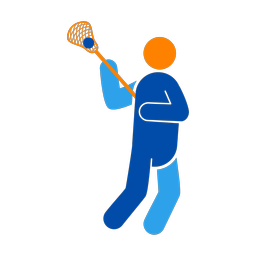 Lacrosse Player - Male | Round | 3 Colored | v1