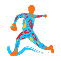Baseball Pitcher - Male | Splash | Colorful | v2