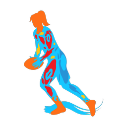 Rugby - Female | Splash | Colorful | v3