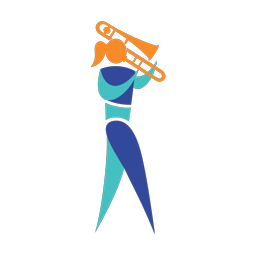 Marching Cornet Player - Female | Motion | 3 Colored | v1