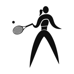 Tennis - Female | Motion | Silhouette | v5