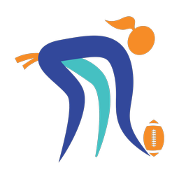 Flag Football Lineman - Female | Motion | 3 Colored | v1