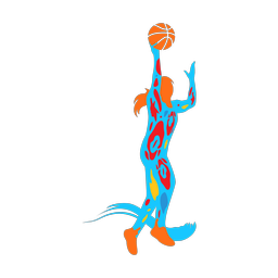 Basketball - Female | Splash | Colorful | v1