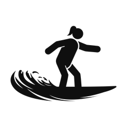 Surfing - Female | Round | Silhouette | v3