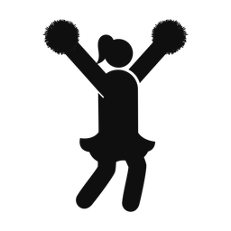 Cheerleader - Female | Round | Silhouette | v6