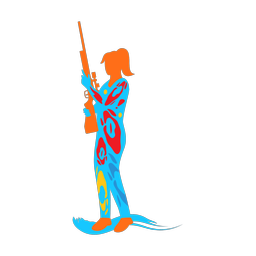 Hunting - Female | Splash | Colorful | v1