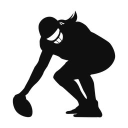 American Football Lineman - Female | Classic | Silhouette | v1