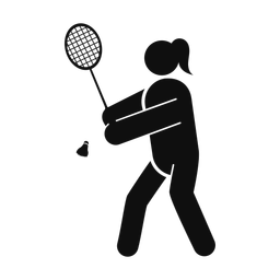 Badminton - Female | Round | Silhouette | v3
