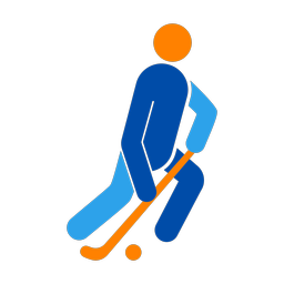 Field Hockey Player - Male | Round | 3 Colored | v1