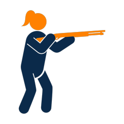 Skeet Shooting - Female | Round | 2 Colored | v1