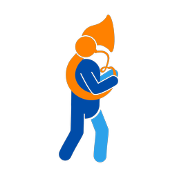 Marching French Horn Player - Male | Round | 3 Colored | v1