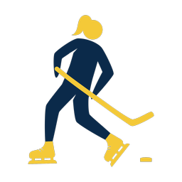 Ice Hockey Player - Female | Strike | 2 Colored | v3