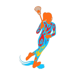 Lacrosse Player - Female | Splash | Colorful | v1