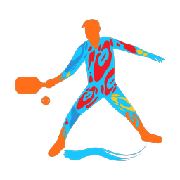 Pickleball - Male | Splash | Colorful | v1