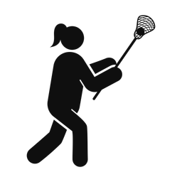 Lacrosse Player - Female | Round | Silhouette | v2