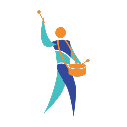 Marching Side Drummer - Male | Motion | 3 Colored | v1