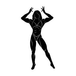 Body Building - Female | Promax | Silhouette | v3