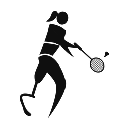 Para Badminton - Female | Motion | Silhouette | v1