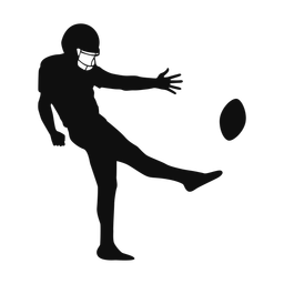 American Football Punter - Male | Classic | Silhouette | v2