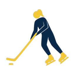 Ice Hockey Player - Female | Strike | 2 Colored | v2