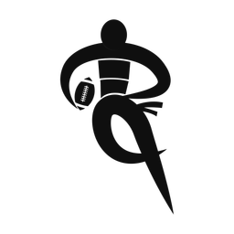 Flag Football Quarterback - Male | Motion | Silhouette | v1
