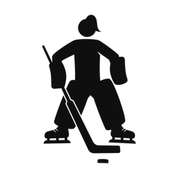 Ice Hockey Goalie - Female | Strike | Silhouette | v2