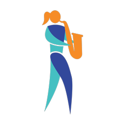 Marching Saxophonist - Female | Motion | 3 Colored | v1