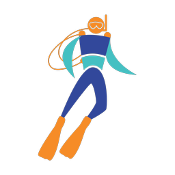 Scuba Diving - Male | Motion | 3 Colored | v1
