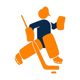 Ice Hockey Goalie - Female | Round | 2 Colored | v2