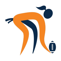 Flag Football Lineman - Female | Motion | 2 Colored | v1