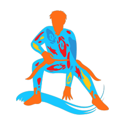 Flag Football Lineman - Male | Splash | Colorful | v1