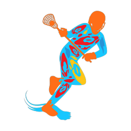 Lacrosse Player - Male | Splash | Colorful | v3
