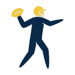 American Football Quarterback - Male | Strike | 2 Colored | v1