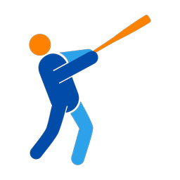 Baseball Batter - Male | Round | 3 Colored | v1