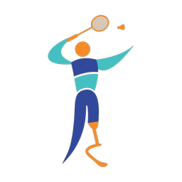 Para Badminton - Male | Motion | 3 Colored | v1