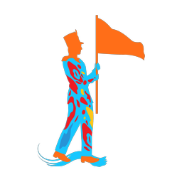 Marching Band Flag Performer - Male | Splash | Colorful | v1