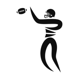 American Football Quarterback - Male | Motion | Silhouette | v1