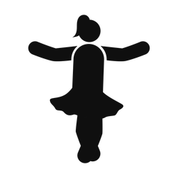 Ballet Dancing - Female | Round | Silhouette | v2