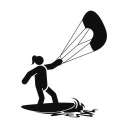 Kitesurfing - Female | Round | Silhouette | v1