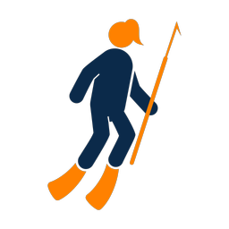 Spear Fishing - Female | Round | 2 Colored | v1