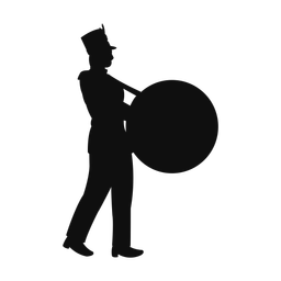 Marching Bass Drummer - Male | Classic | Silhouette | v1