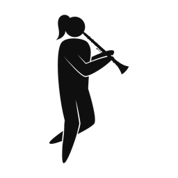 Marching Clarinetist - Female | Strike | Silhouette | v1