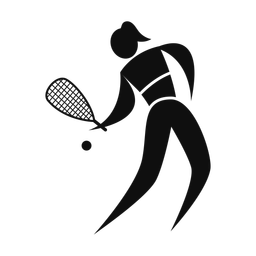 Racquetball - Female | Motion | Silhouette | v1