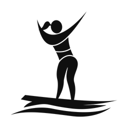 Surfing - Female | Motion | Silhouette | v3