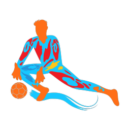 Soccer Goalie - Male | Splash | Colorful | v3