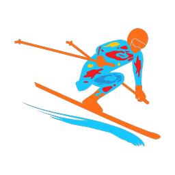 Para Downhill Skiing - Male | Splash | Colorful | v1